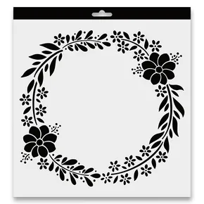 Aladine Plastikschablone - Blumenkrone 28 x 28 cm
